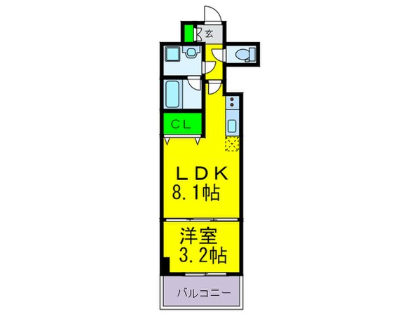 ヴォルテール長居の物件間取画像